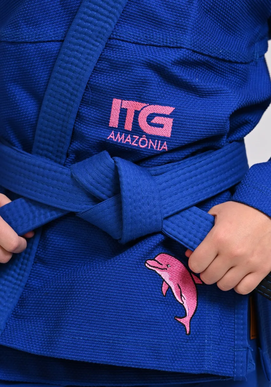 Kimono In The Guard Jiu-Jitsu AMAZÔNIA BOTO ROSA Azul