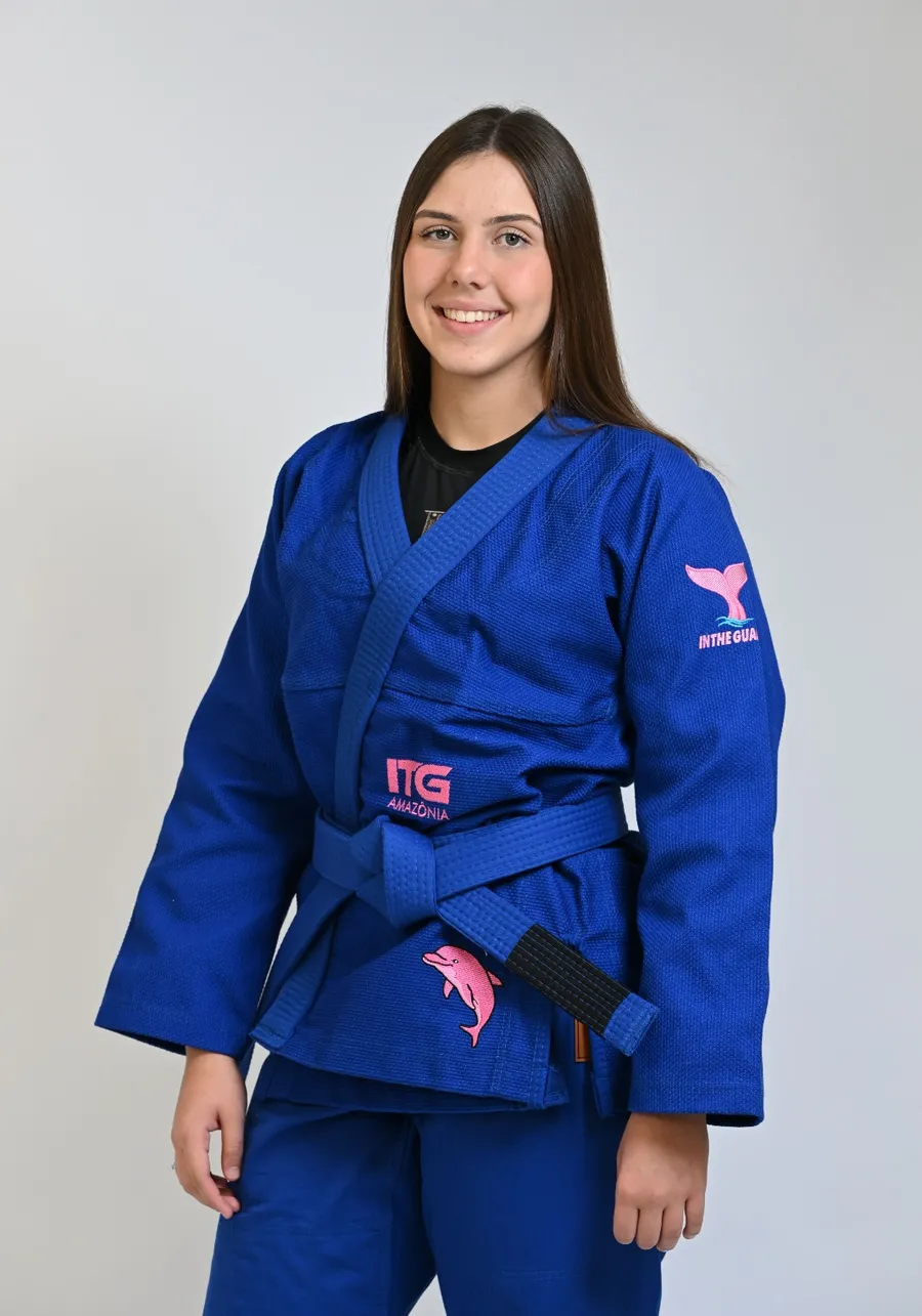 Kimono In The Guard Jiu-Jitsu AMAZÔNIA BOTO ROSA Azul