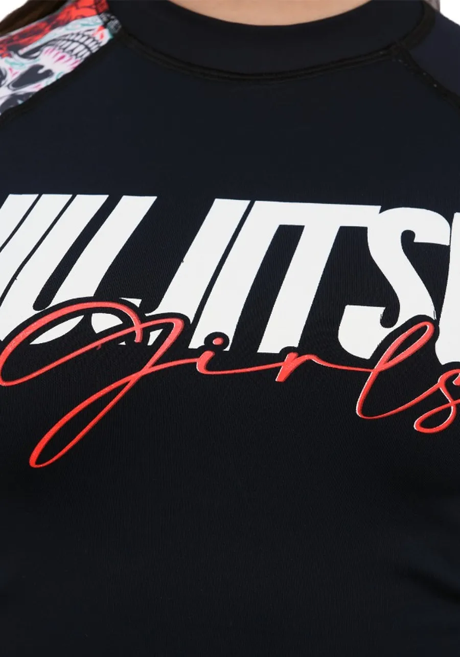 Body Feminino Jiu-Jitsu Red Skull