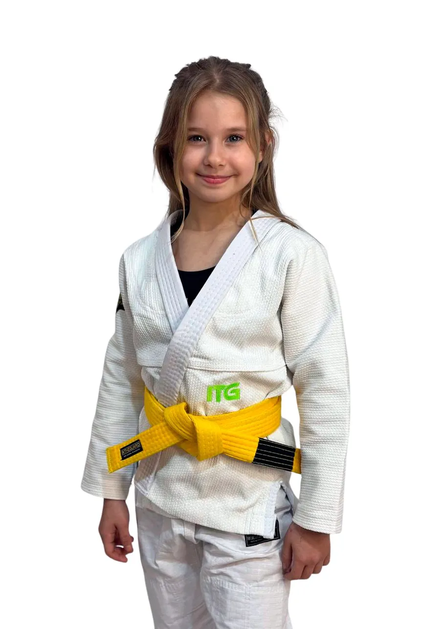 Kimono Infantil In The Guard Green Branco