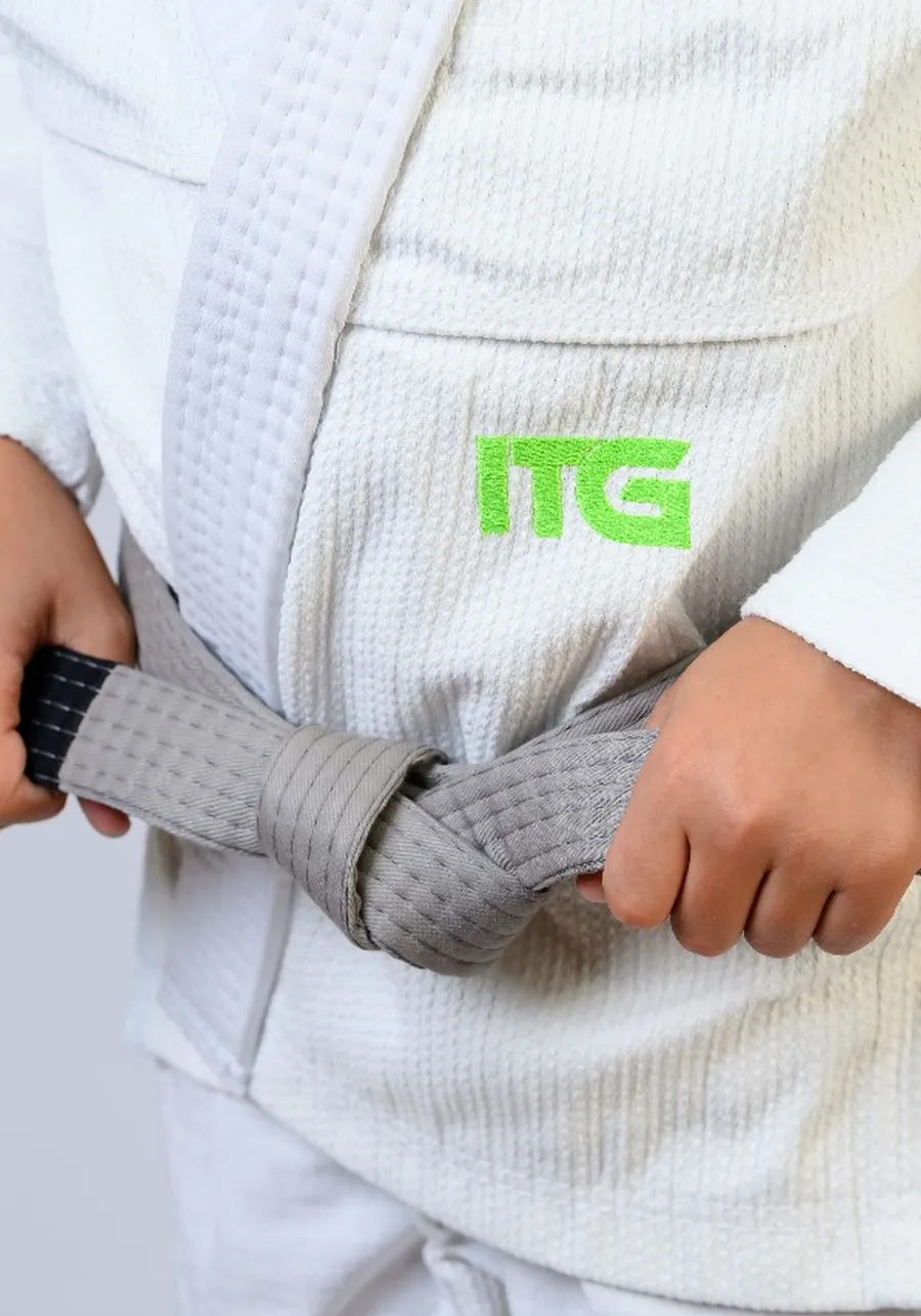 Kimono Infantil In The Guard Green Branco