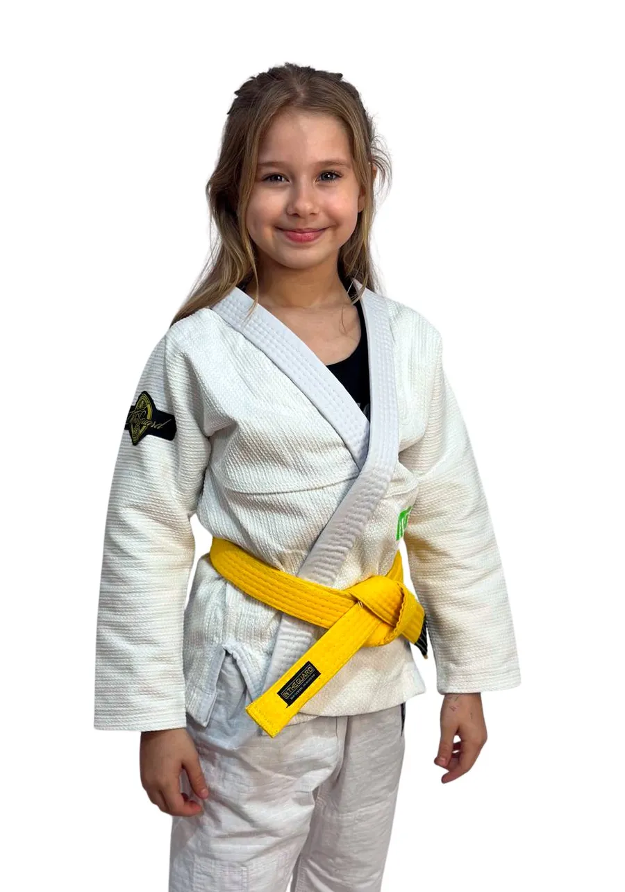 Kimono Infantil In The Guard Green Branco