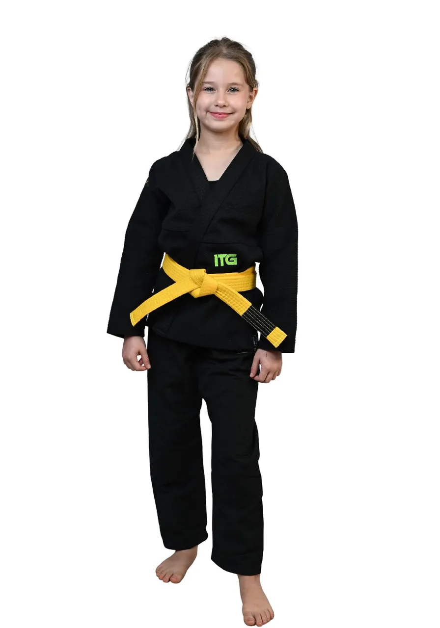 Kimono Infantil In The Guard Green Preto
