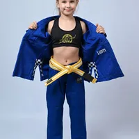 Kimono Infantil In The Guard Xadrez Azul - imagem 3