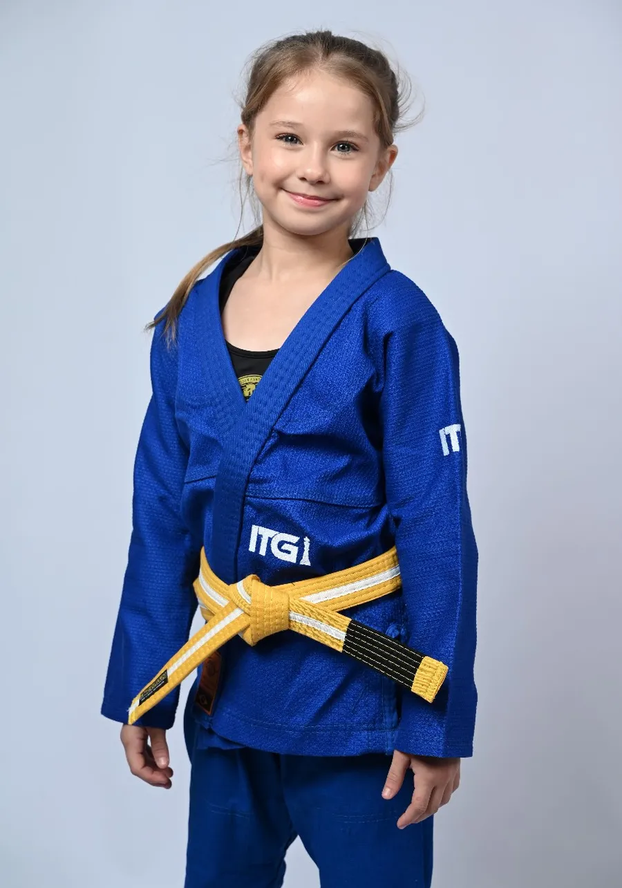 Kimono Infantil In The Guard Xadrez Azul