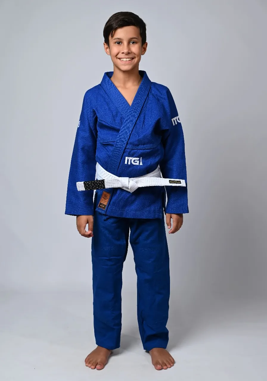 Kimono Infantil In The Guard Xadrez Azul