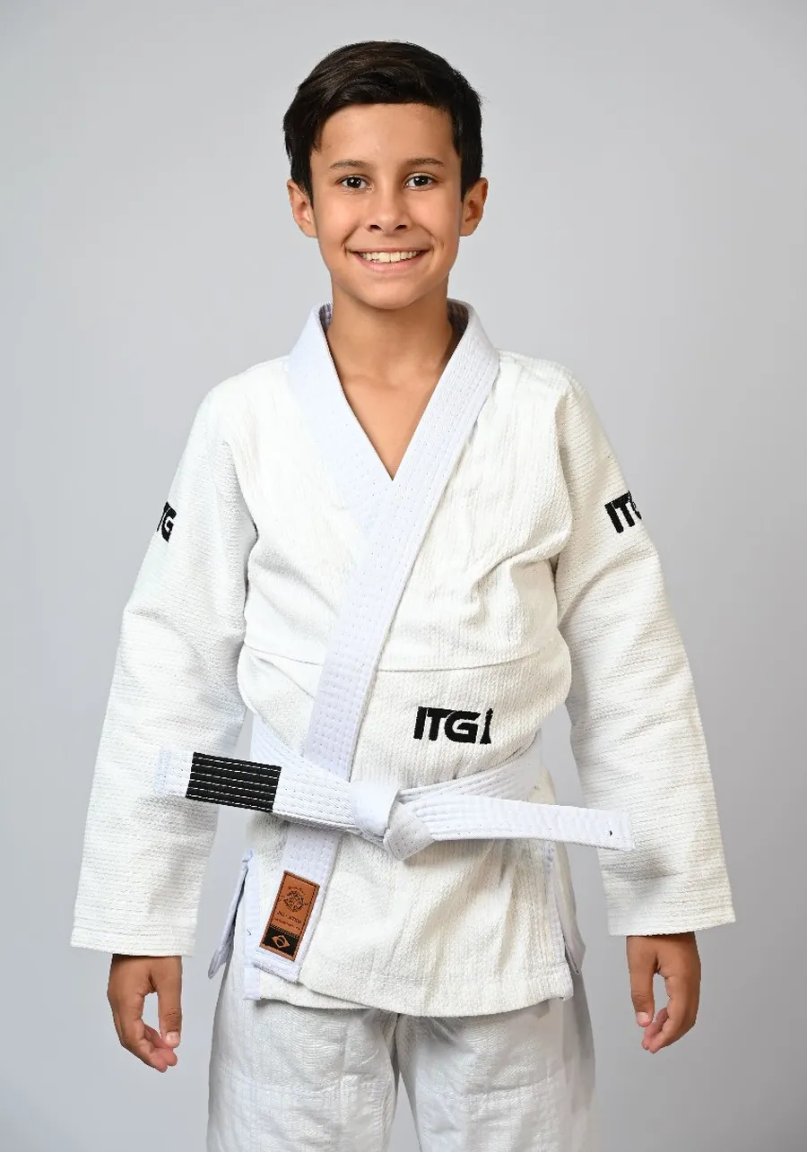 Kimono Infantil In The Guard Xadrez Branco