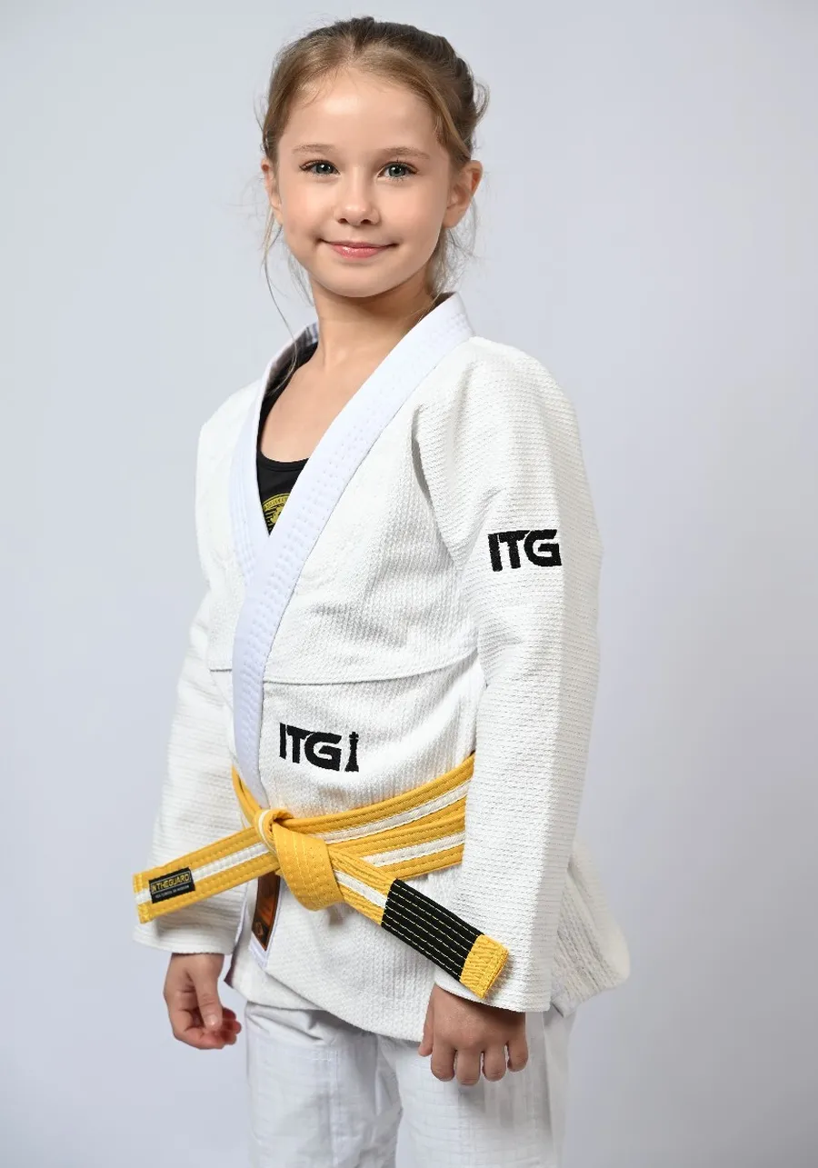 Kimono Infantil In The Guard Xadrez Branco