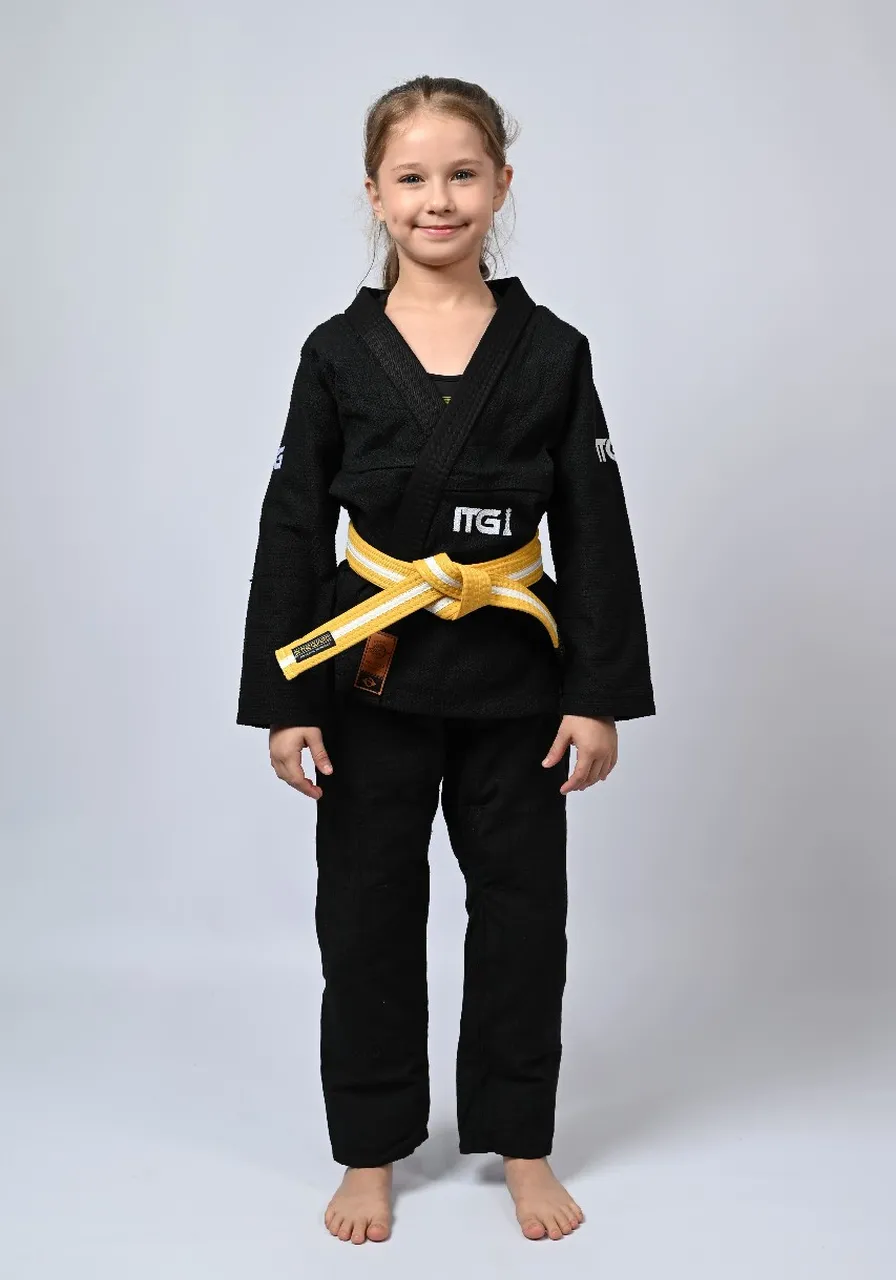 Kimono Infantil In The Guard Xadrez Preto