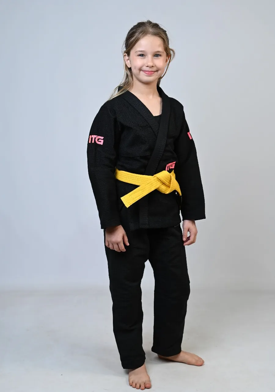 Kimono Infantil In The Guard Pink NEW Preto