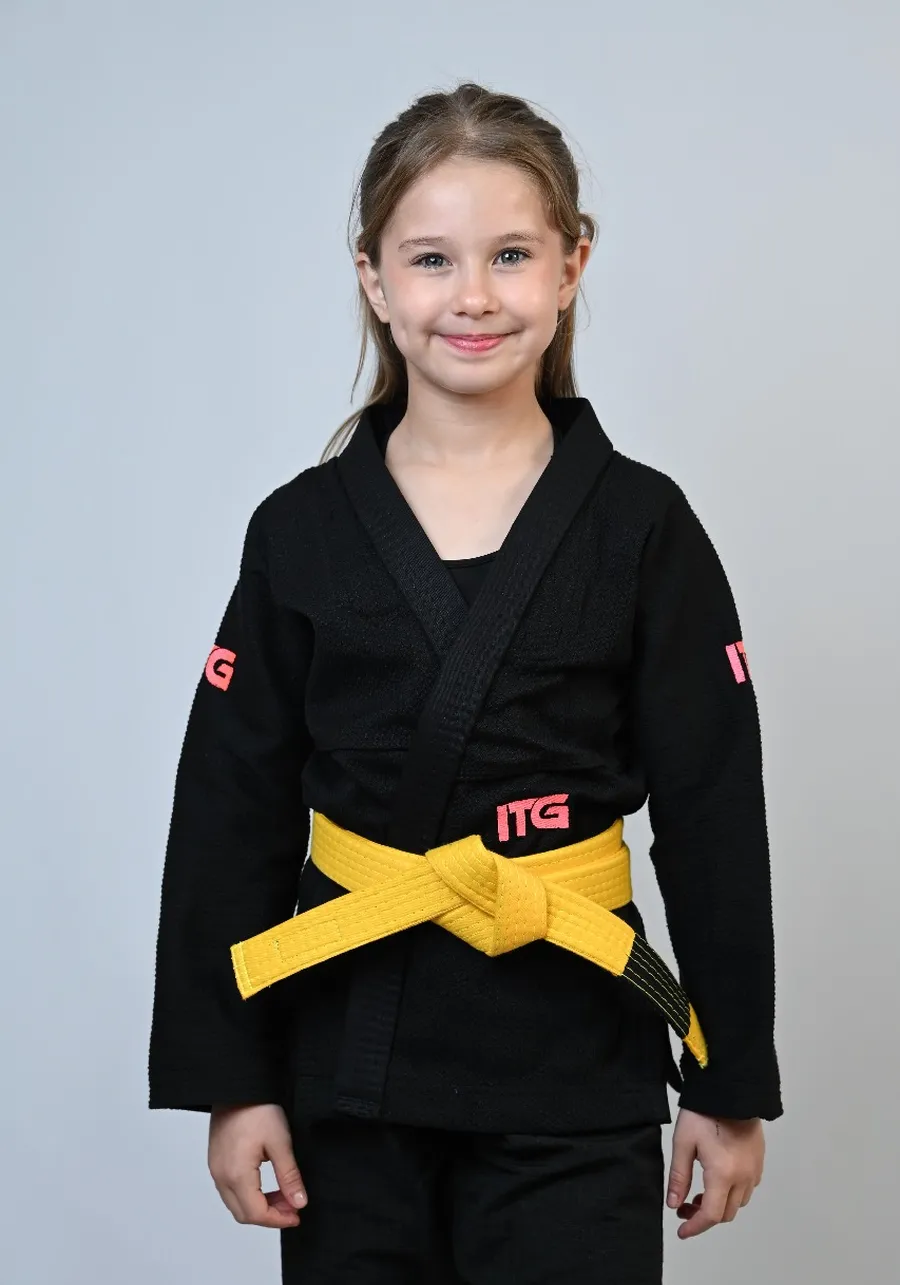 Kimono Infantil In The Guard Pink NEW Preto