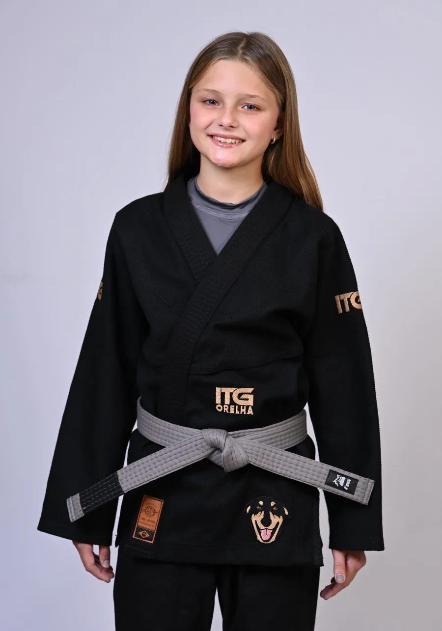 Kimono Infantil ITG ORELHA Preto