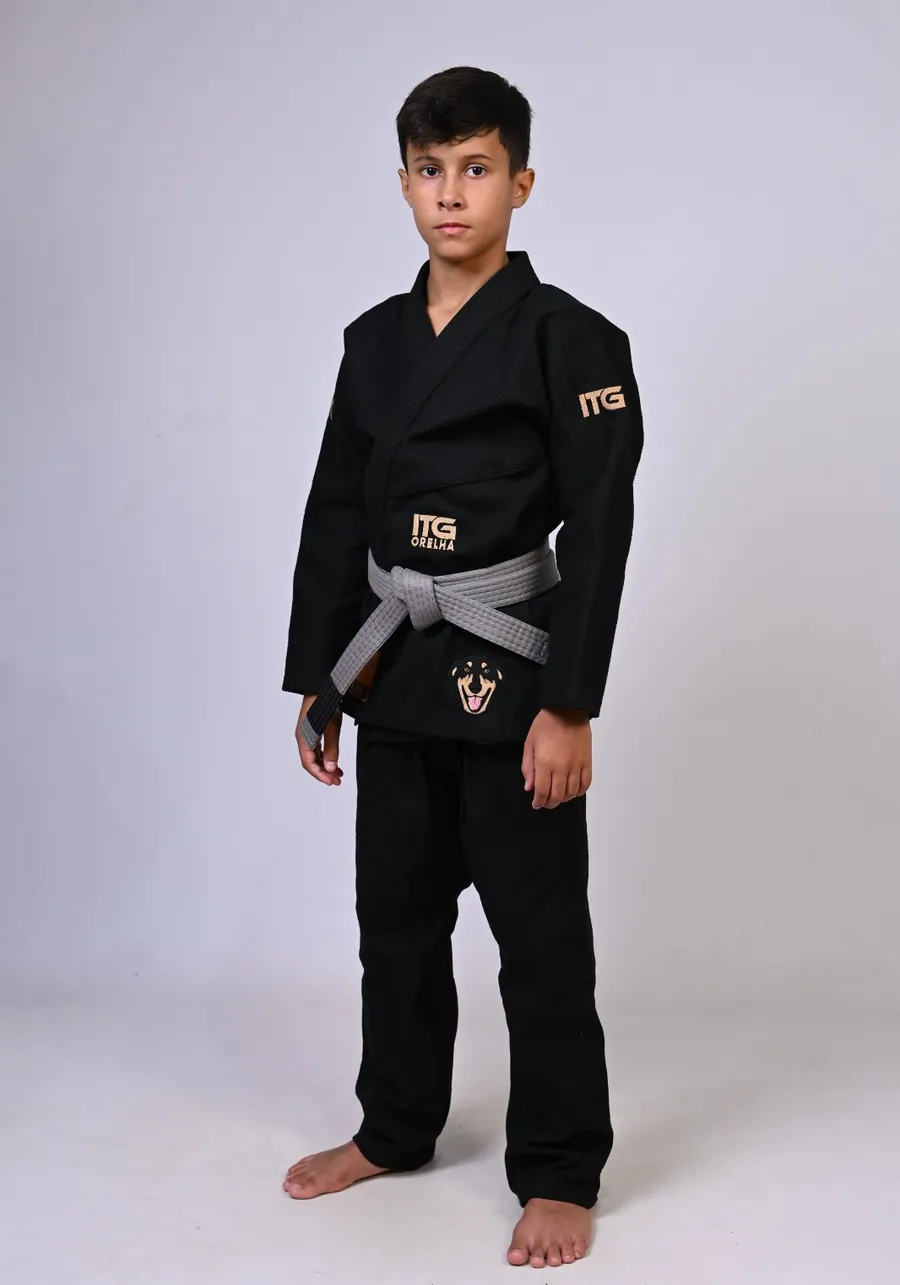 Kimono Infantil ITG ORELHA Preto