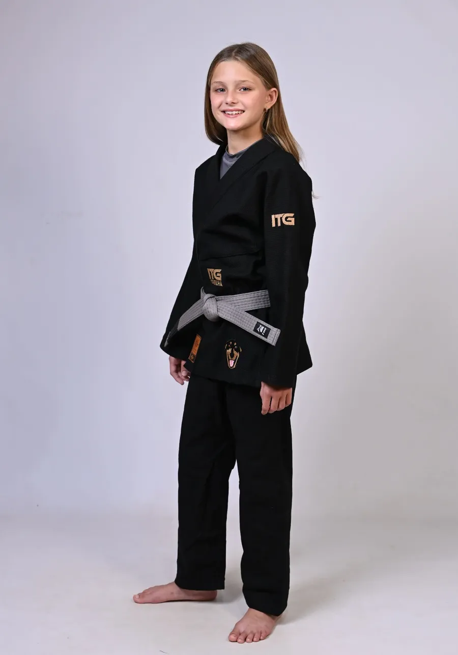 Kimono Infantil ITG ORELHA Preto
