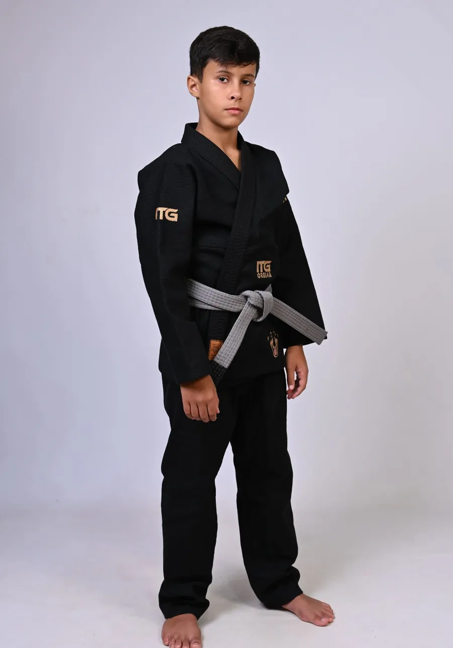 Kimono Infantil ITG ORELHA Preto