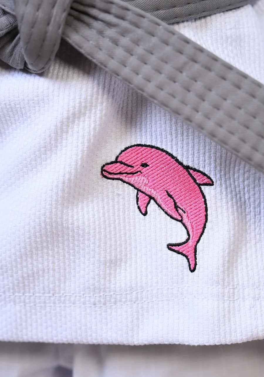 Kimono Infantil ITG Amazônia Boto Rosa Branco