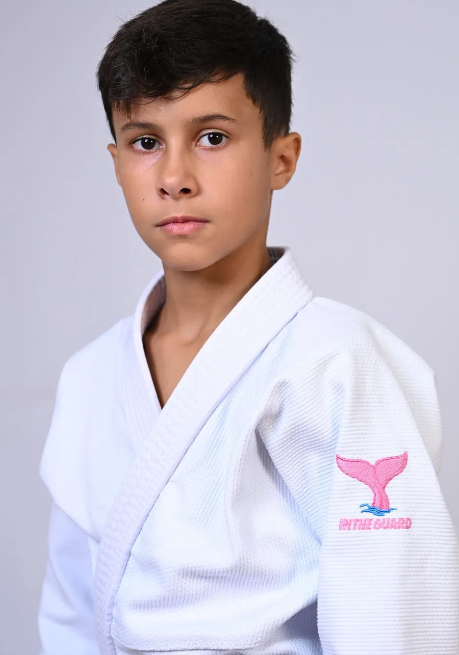 Kimono Infantil ITG Amazônia Boto Rosa Branco