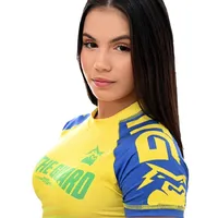 Rash Guard Feminina Brasil Amarela - imagem 4