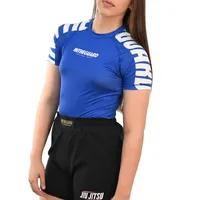 Rash Guard Feminina Cores Faixas Azul - imagem 3
