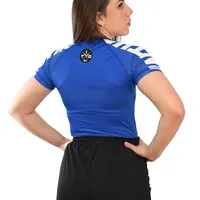 Rash Guard Feminina Cores Faixas Azul - imagem 5