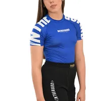 Rash Guard Feminina Cores Faixas Azul - imagem 4
