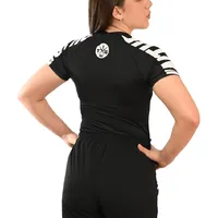 Rash Guard Feminina Cores Faixas Preta - imagem 4