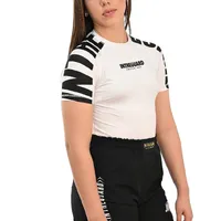 Rash Guard Feminina Cores Faixas Branca - imagem 3