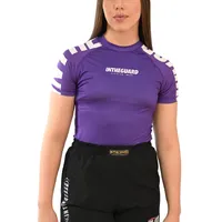 Rash Guard Feminina Cores Faixas Roxa - imagem 1