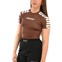 Rash Guard Feminina Cores Faixas Marrom - imagem 3