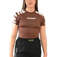 Rash Guard Feminina Cores Faixas Marrom - imagem 1