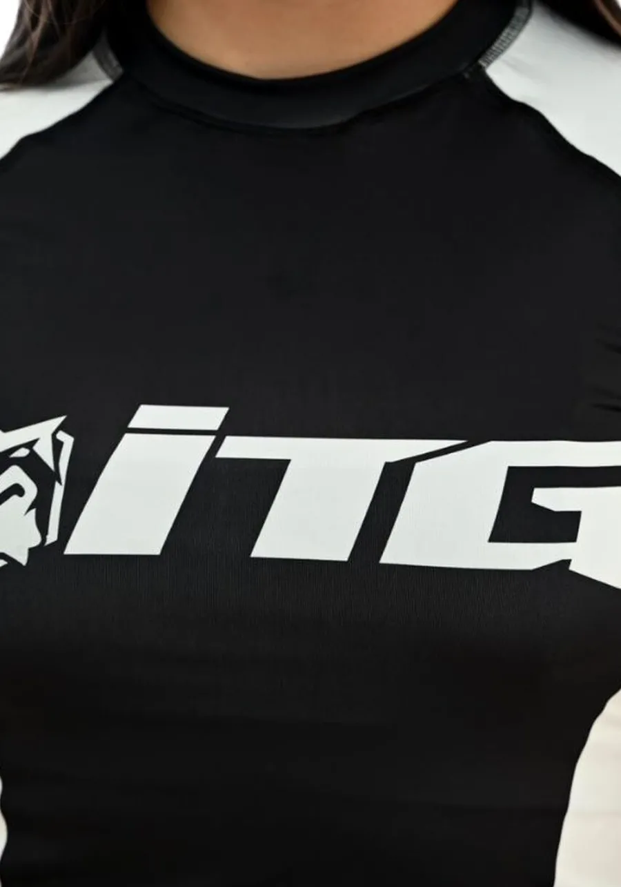 Rash Guard Feminina ITG Manga Curta Branca