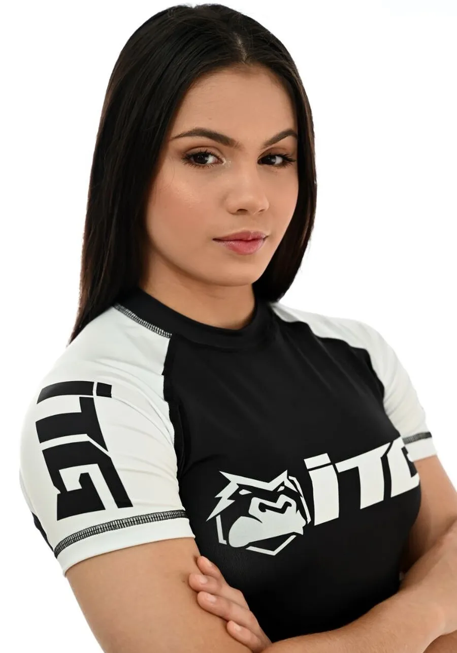 Rash Guard Feminina ITG Manga Curta Branca