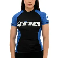 Rash Guard Feminina ITG Manga Curta Azul - imagem 1