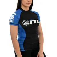 Rash Guard Feminina ITG Manga Curta Azul - imagem 2