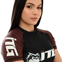 Rash Guard Feminina ITG Manga Curta Marrom - imagem 5
