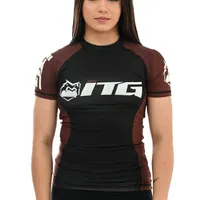 Rash Guard Feminina ITG Manga Curta Marrom - imagem 1