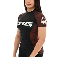 Rash Guard Feminina ITG Manga Curta Marrom - imagem 2