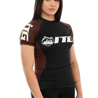 Rash Guard Feminina ITG Manga Curta Marrom - imagem 6