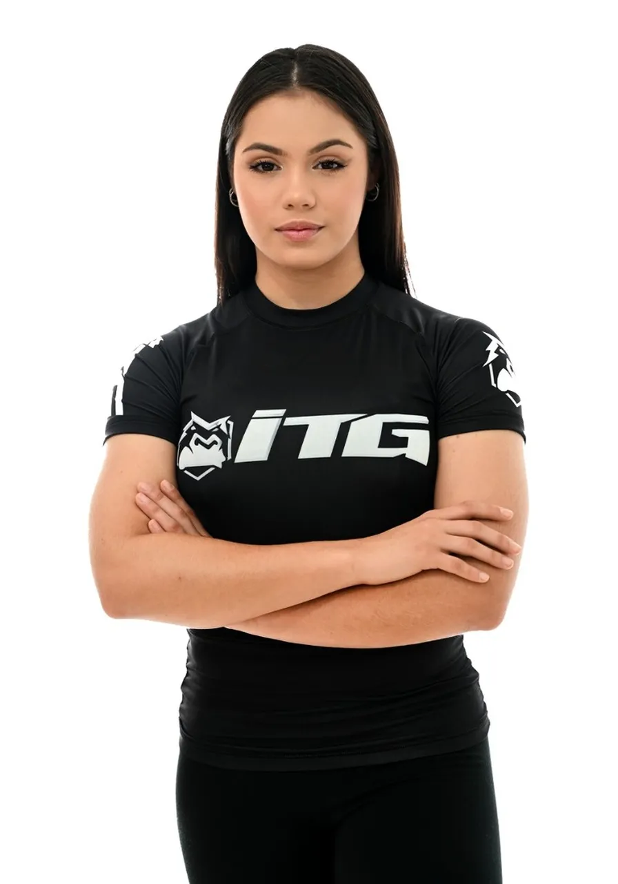 Rash Guard Feminina ITG Manga Curta Preta