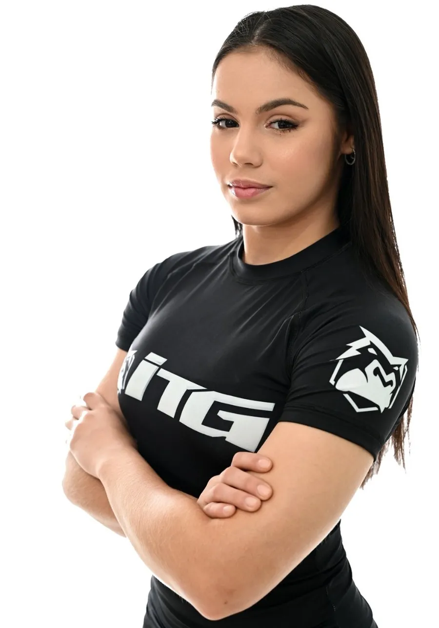 Rash Guard Feminina ITG Manga Curta Preta
