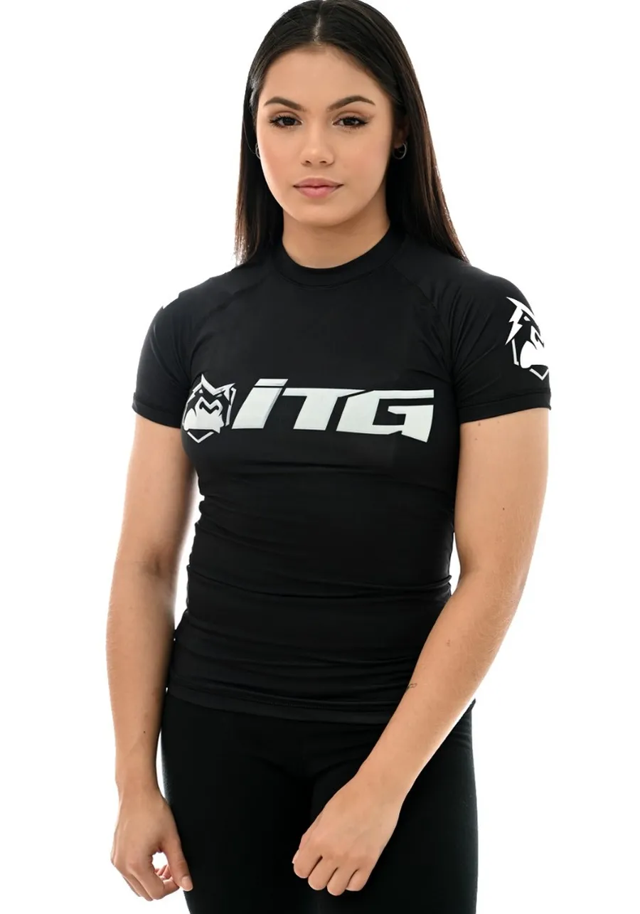 Rash Guard Feminina ITG Manga Curta Preta
