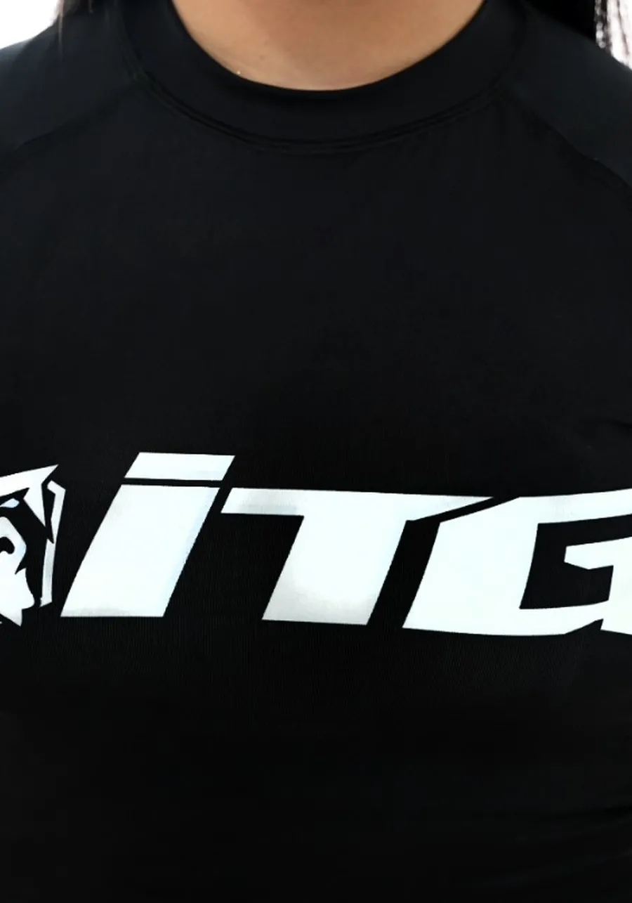 Rash Guard Feminina ITG Manga Curta Preta