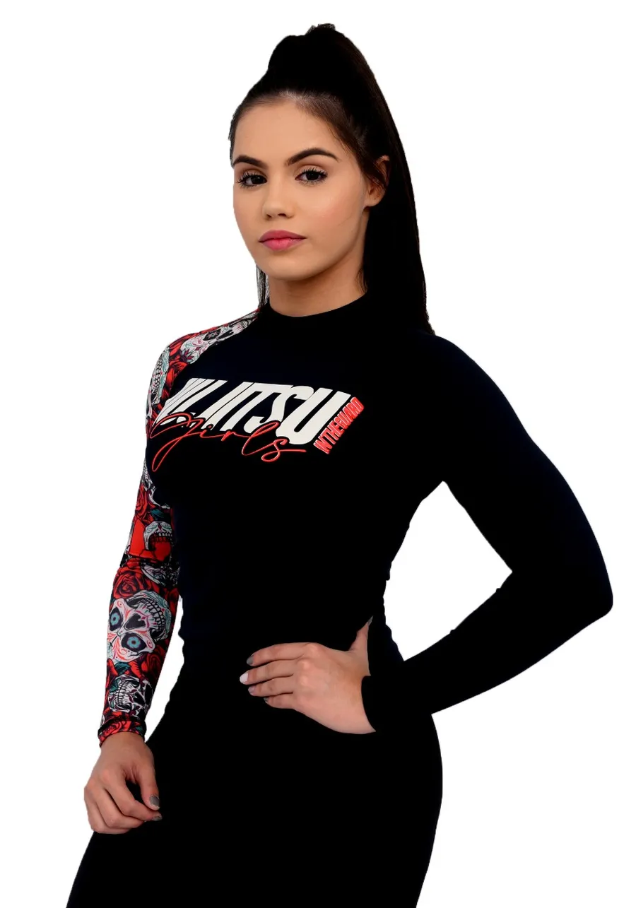 Rash Guard Feminina Red Skull