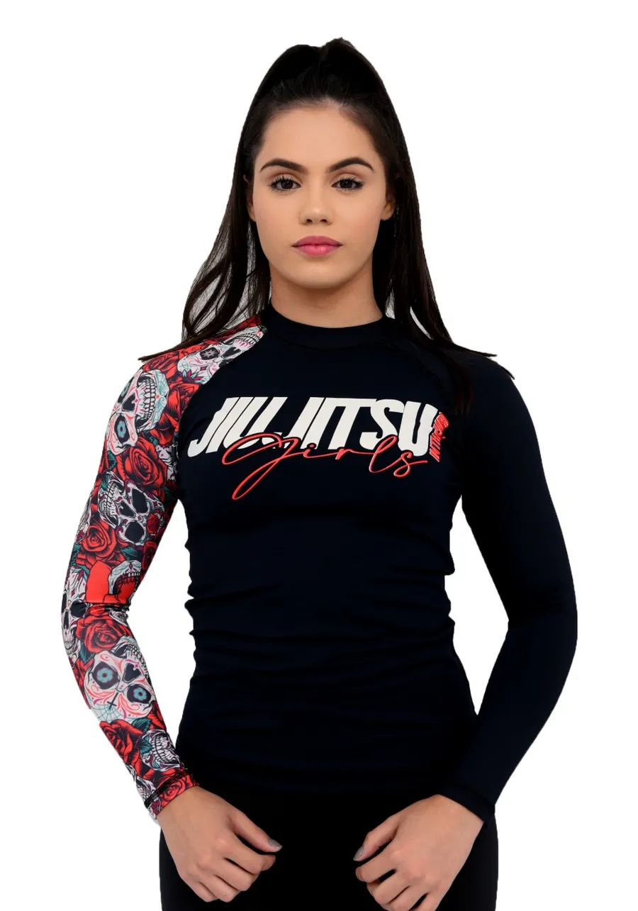 Rash Guard Feminina Red Skull