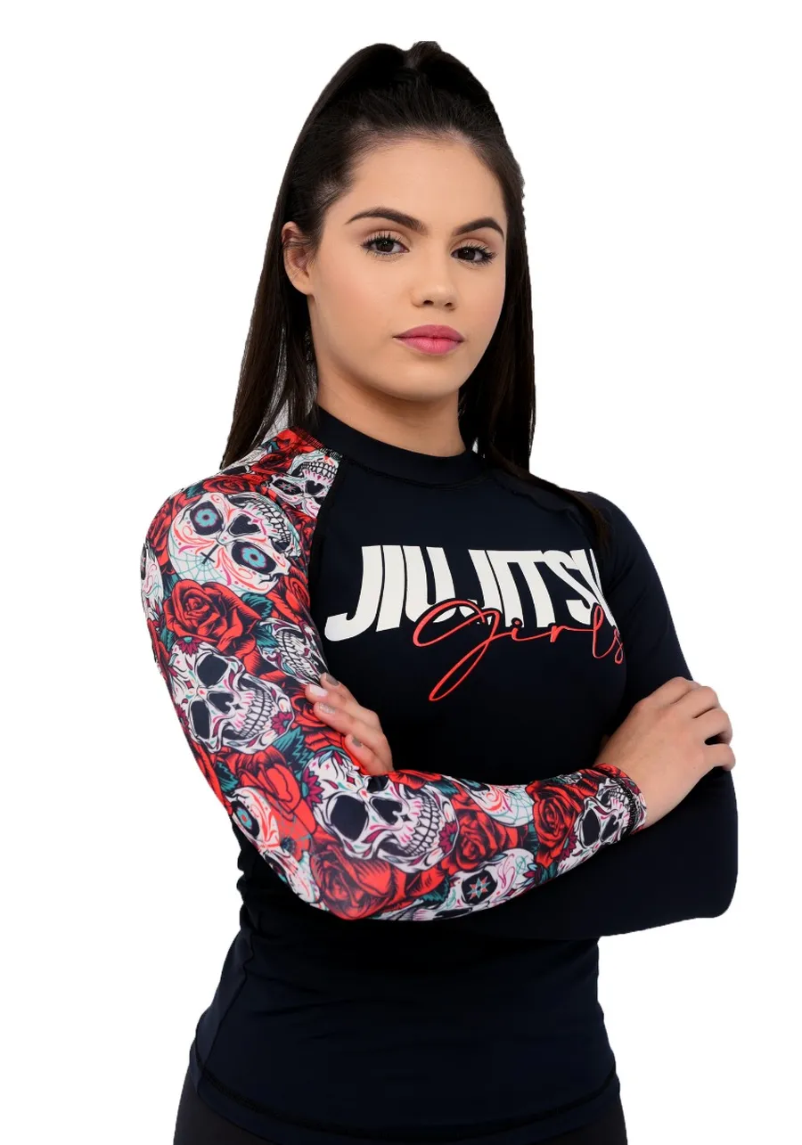Rash Guard Feminina Red Skull