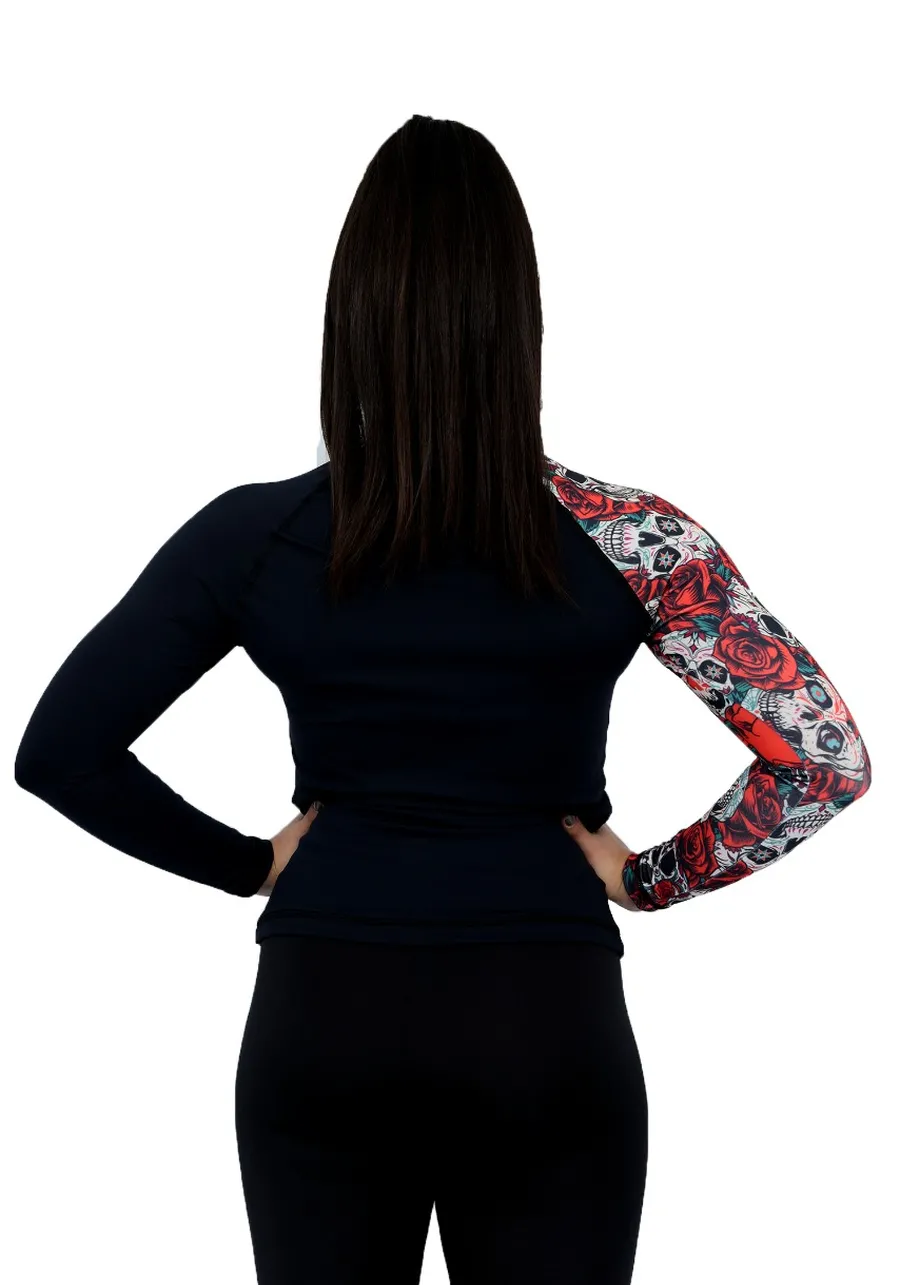 Rash Guard Feminina Red Skull
