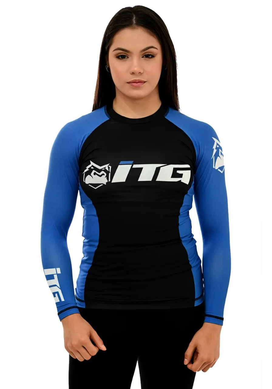 Rash Guards Feminina, ITG Manga Longa Azul