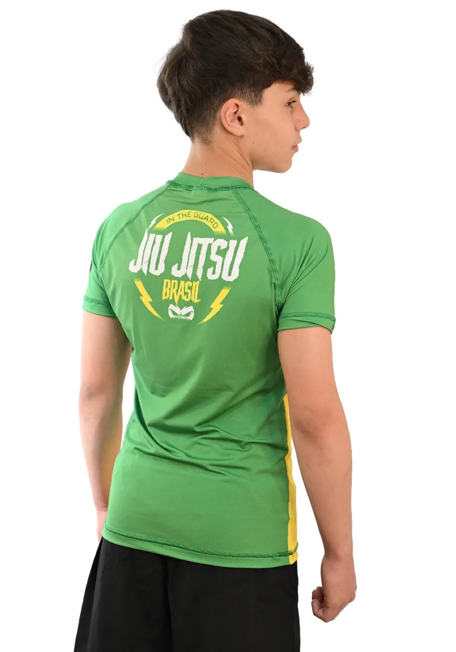 Rash Guard Infantil Brasil Amarela