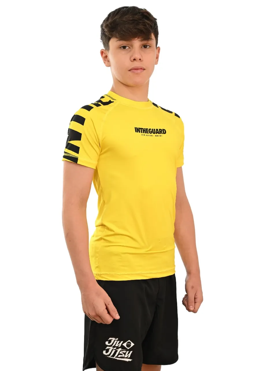 Rash Guard Infantil Cores Faixas Amarelo
