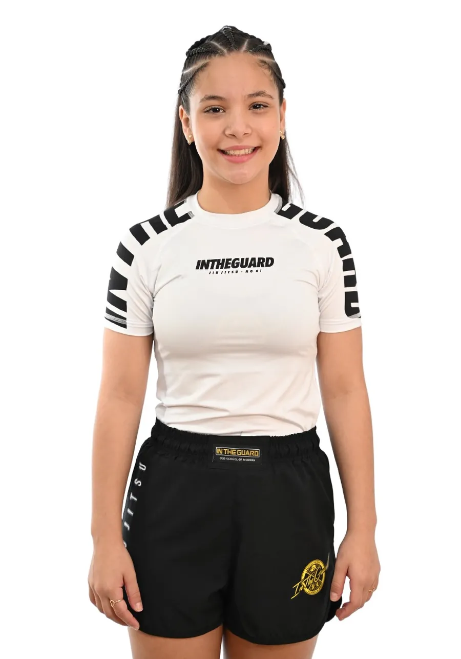 Rash Guard Infantil Cores Faixas Branca